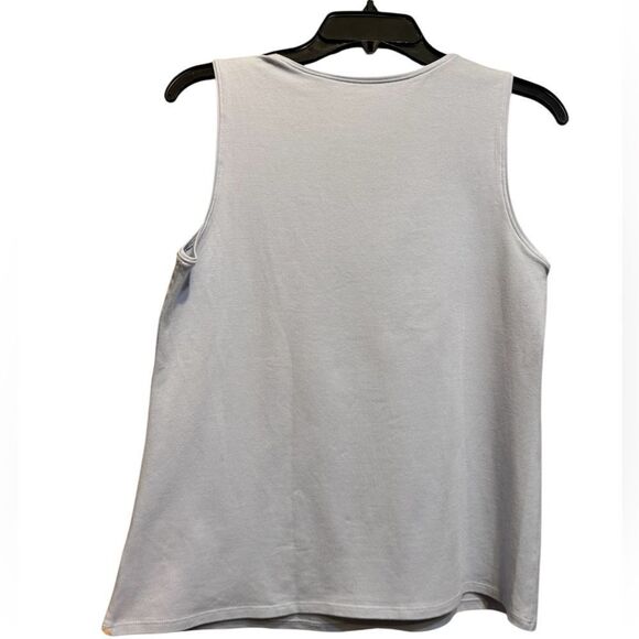 Eileen Fisher NWT Organic Cotton Scoop Neck Tank in Ice Periwinkle Size … - Picture 5 of 6